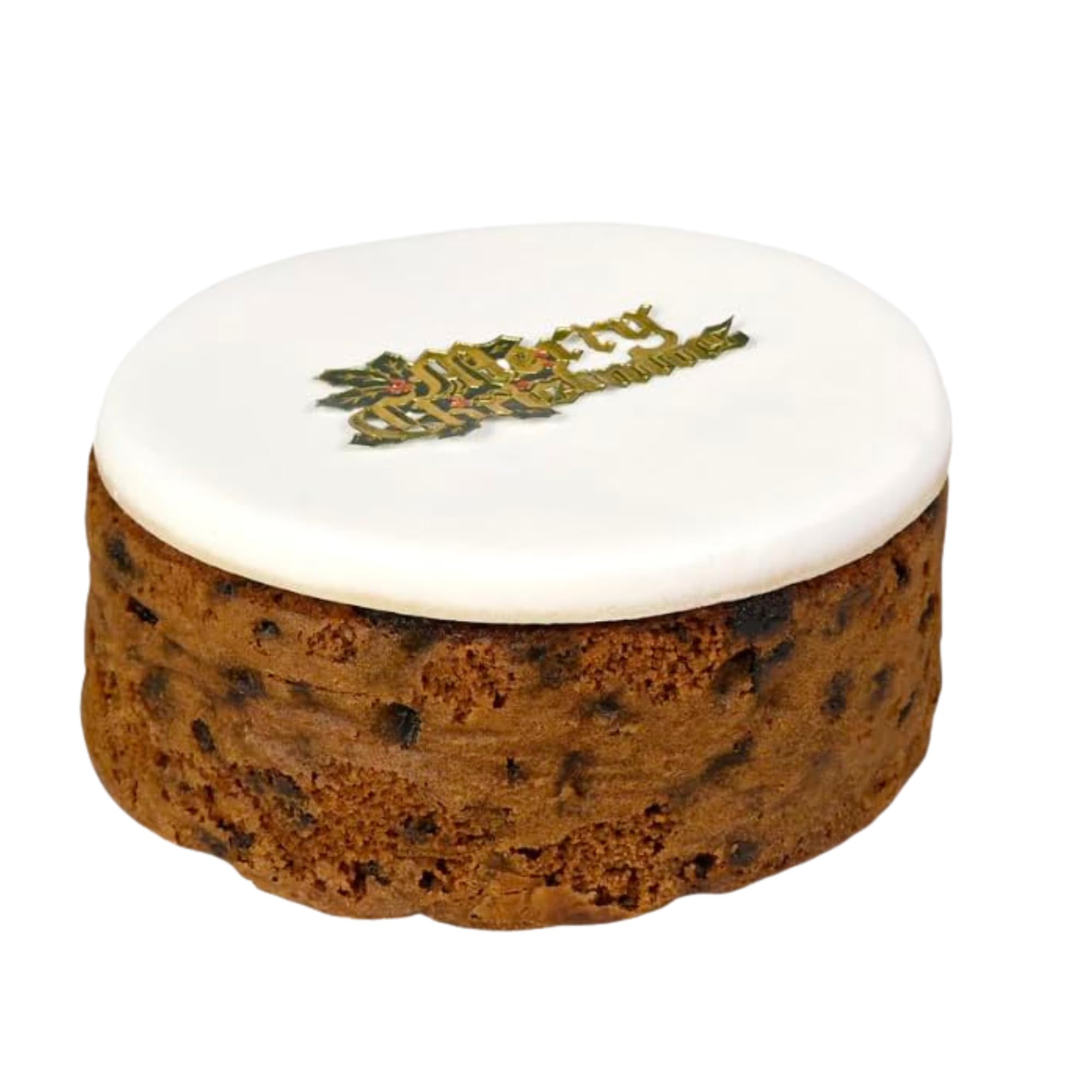 English Marzipan Top Iced Christmas Pudding Cake Imported from England 32 oz
