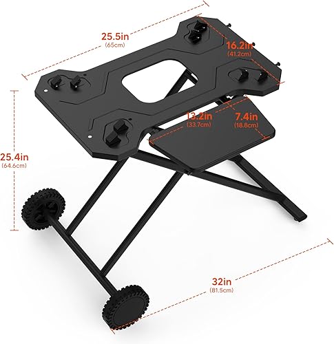 Miniatura 2 de Stanbroil Carrito de parrilla portátil para parrillas de gas Weber Q Series, soporte de parrilla resistente mejorado para Weber Q1000, Q1200, Q1400,