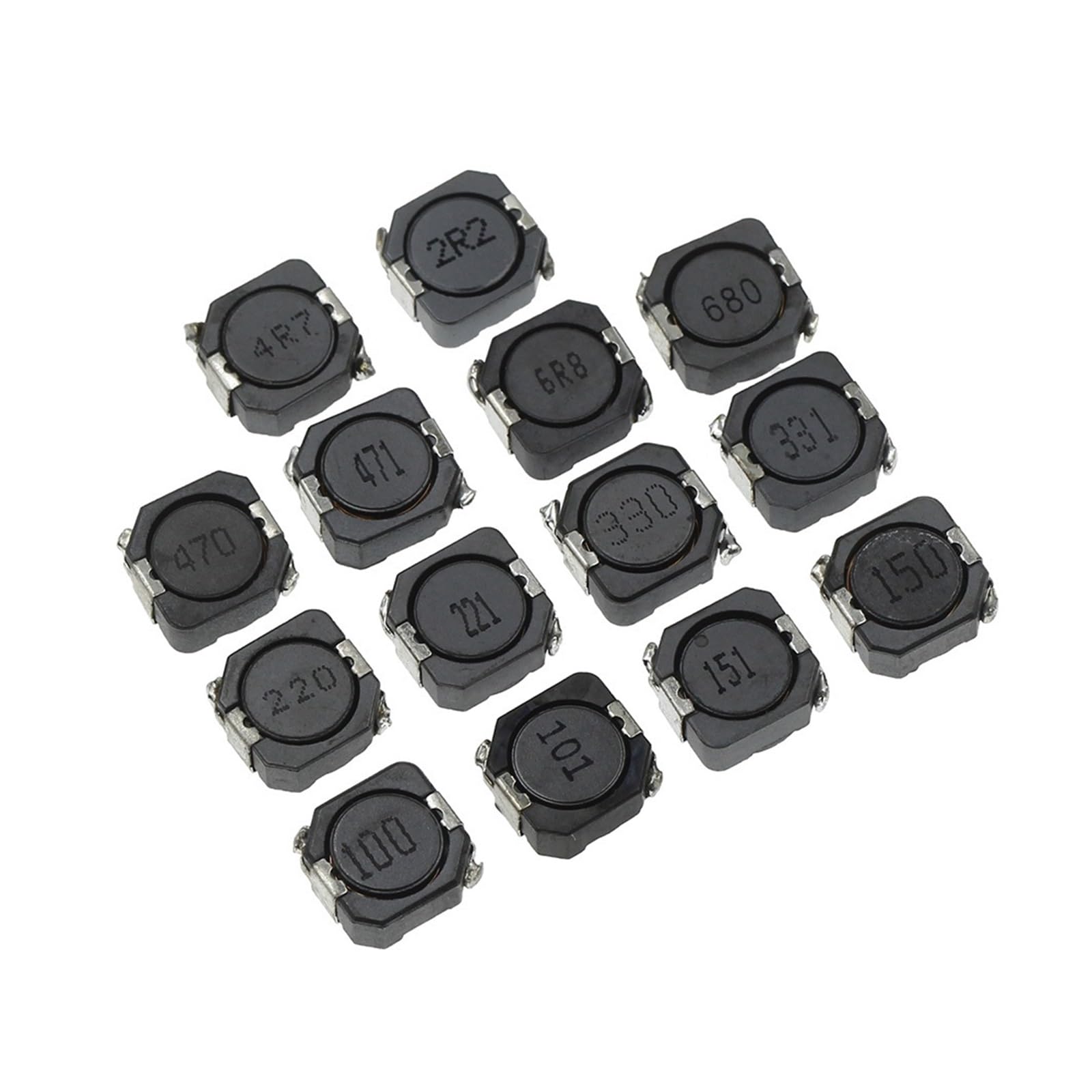 WHWRCADV 10 PCS 104R Power Inductor Shielding 2.2/4.7/6.8/10/15/22/47/68UH SMD Inductance CD104 100/150/220/330/470UH 10 * 10 * 4(10pcs 100UH-101)