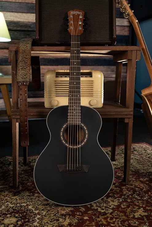 Washburn Apprentice G-Mini 5 with Gigbag, Black Matte (AGM5BMK-A)