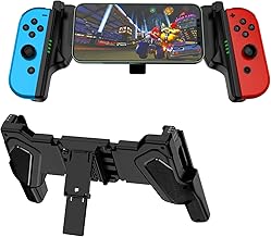 Adjustable Mount for Nintendo Switch Joy-Con and iPhone with iOS 16 Joy con attachments Adapter Switch Joy con Controller Holder Compatible for iPhone with ios16 (Black)