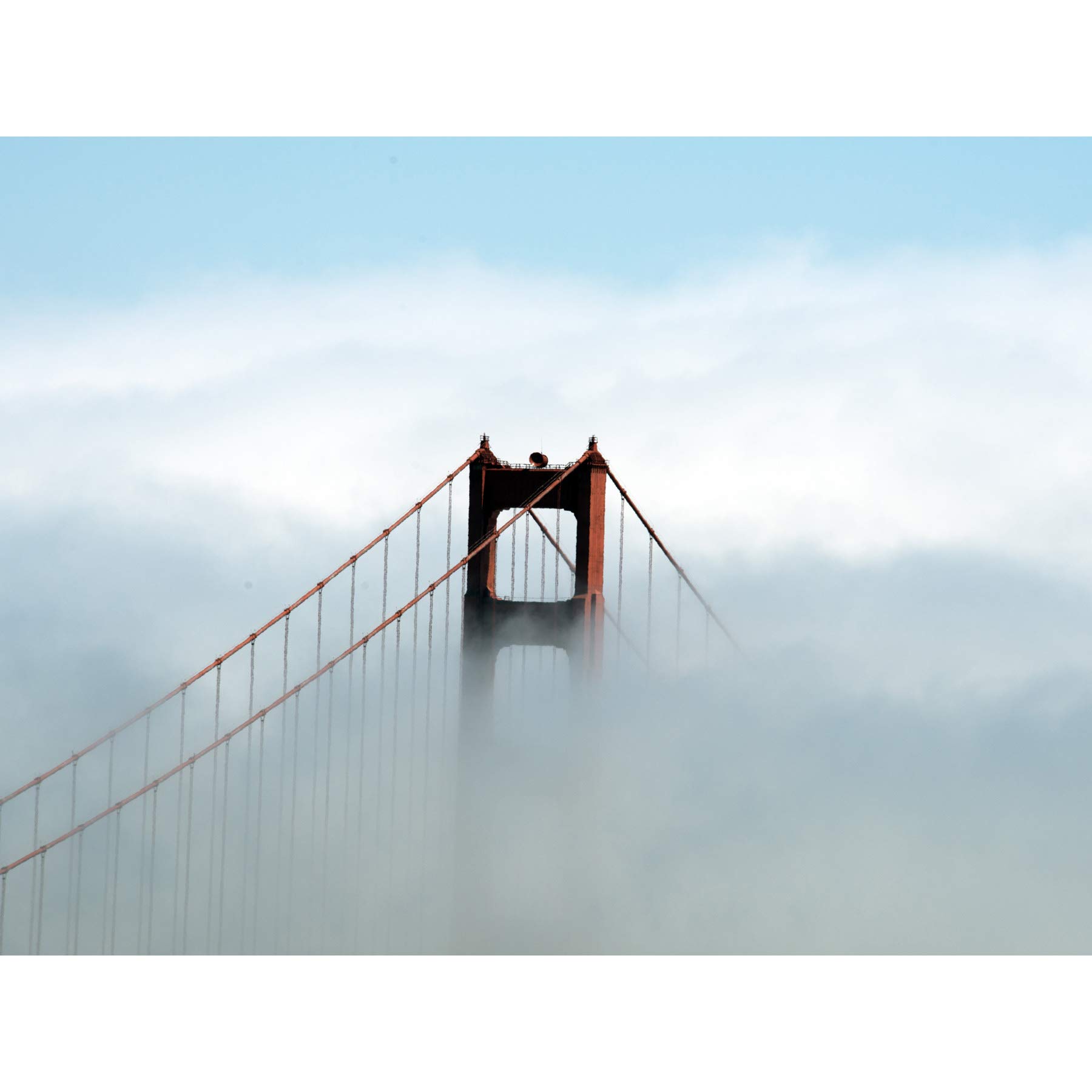 Highsmith Golden Gate Bridge Nebel Foto Premium Wand Kunst Leinwand Druck 45,7 x 61 cm