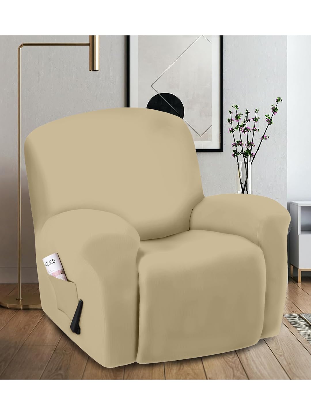 VORHANG Super Stretch Printed Recliner Cover Recliner Couch Covers Recliner Chair Cover Form Fitted Non Slip Reclining Slipcovers for Standard Large Recliner, Soft Thick, Light Grey (B0CWVLT8MT) Amazon Price History, Amazon Price Tracker