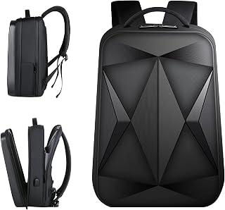 Hard Shell Laptop Backpack 35L, Waterproof Travel Backpack Business Computer Bag Fit 15.6 Inch Gaming Bag with USB Charging Port