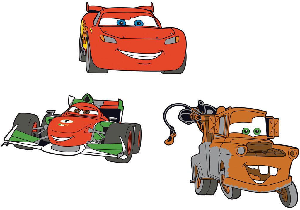 Disney Cars Foam Wall Stickers - Set Of 3