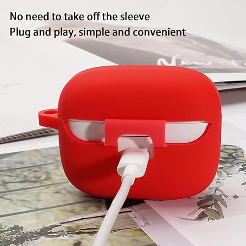 Miniatura 6 de Funda protectora de silicona suave compatible con JBL Tune 130NC TWS True Wireless Auriculares a prueba de golpes funda portátil con mosquetón negro