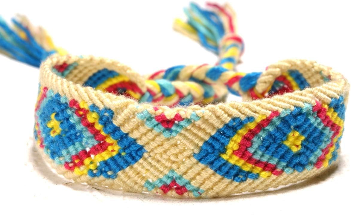 Bracelet beige tissé à la main accessoires de corde bohème et porte-bonheur - 4