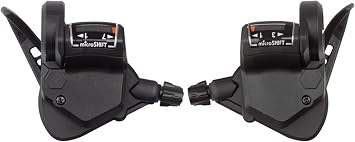 microSHIFT TS38 Thumb-Tap Shifter Set - 7 Speed Triple Optical | bike-shifters-and-parts