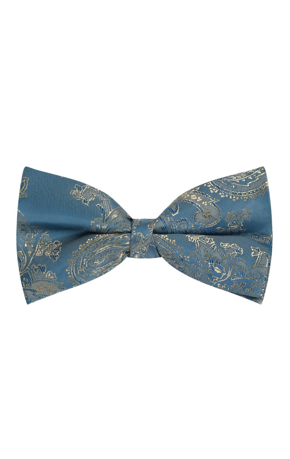 Dobell Mens Duck Egg Blue Paisley Bow Tie Pre-Tied