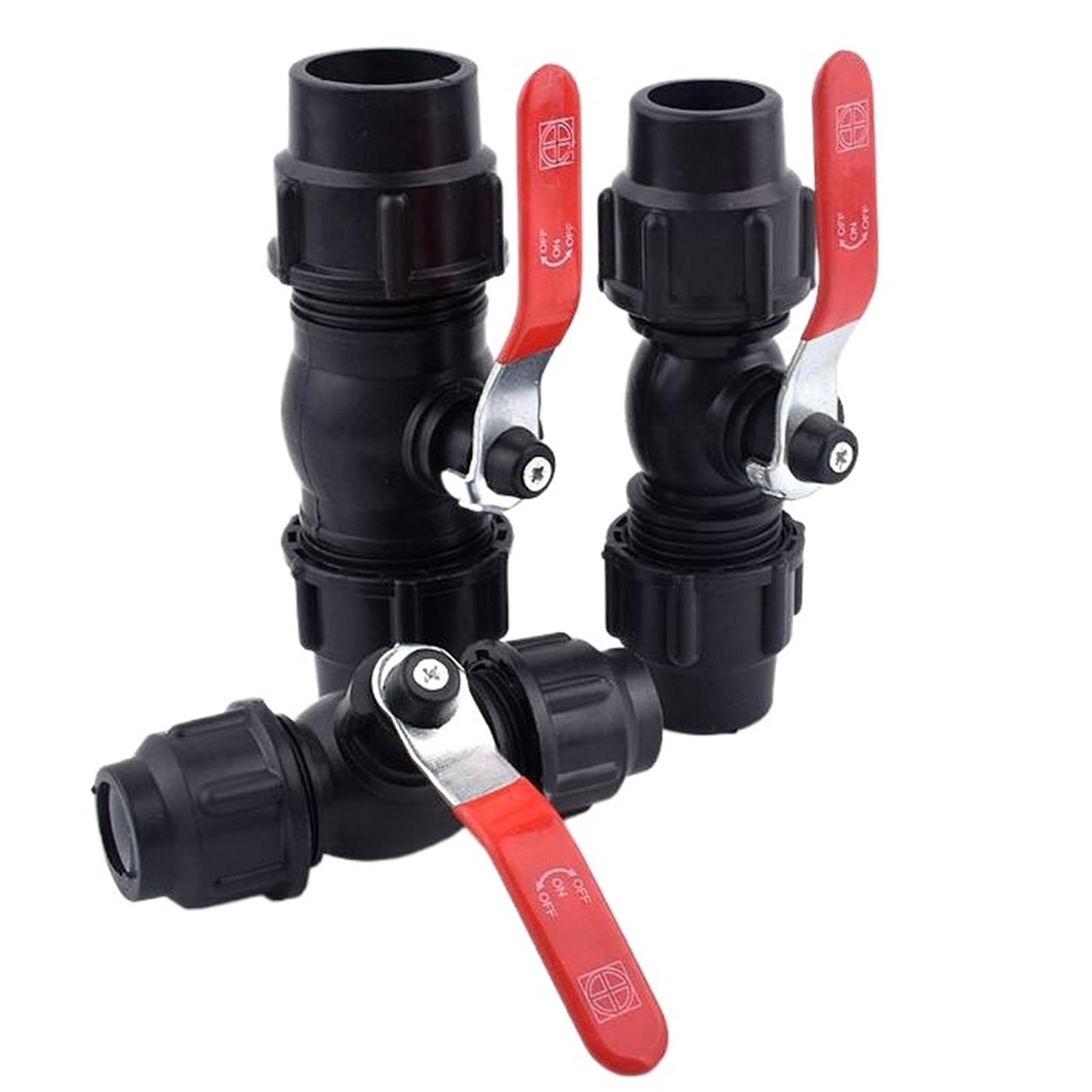 Valvola a sfera in PE ID 20-63 mm, connettore rapido diretto per irrigazione da giardino, sistema di irrigazione per tubi dell'acqua di controllo (chiave ID 25 mm)