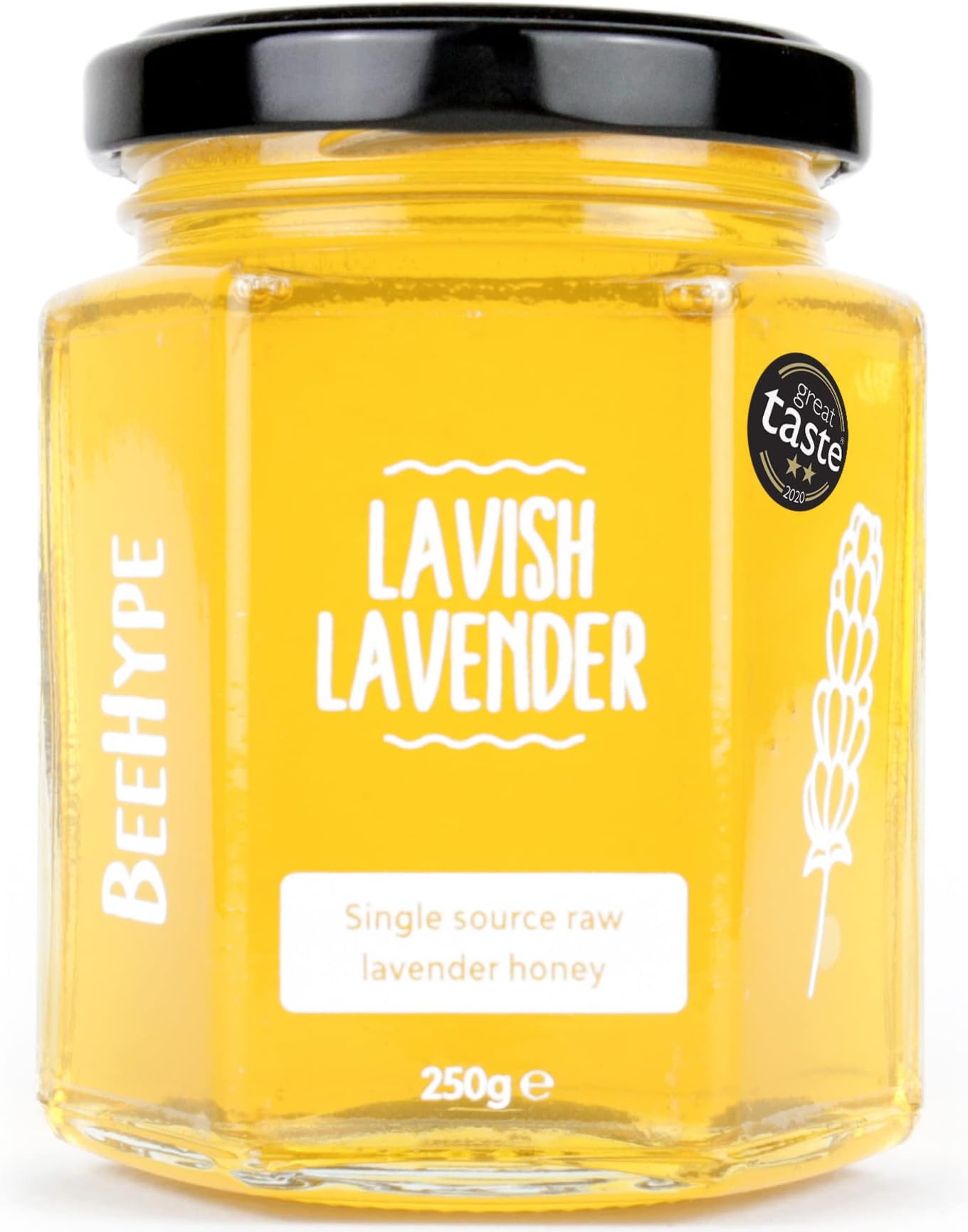 Lavish Lavender - 100% Pure Raw Honey with Natural Enzymes, Vitamins, Minerals and Antioxidants - 250g