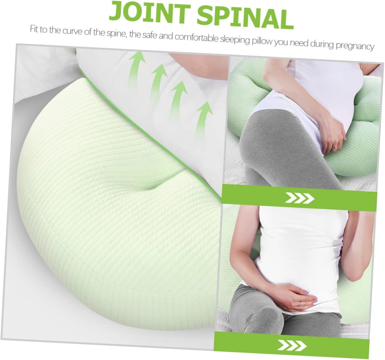 Multifunctional U-Shaped Pregnancy Pillow for Lumbar Support Waist Pad for Comfortable Maternity for Back Abdomen and