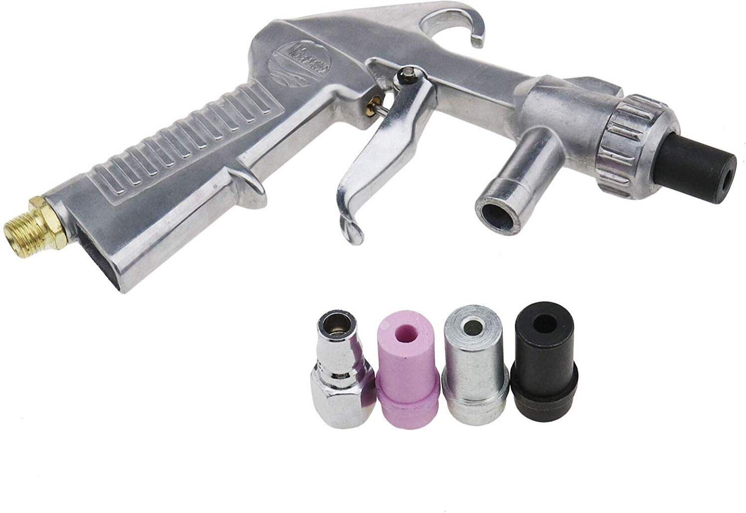 Air Sandblaster à Siphon Outil Métallique Sableuse à Sable Kit Buses d'air de Sablage avec Boutons à Tube Pistolet a jet de sable + Buses + Connecteur