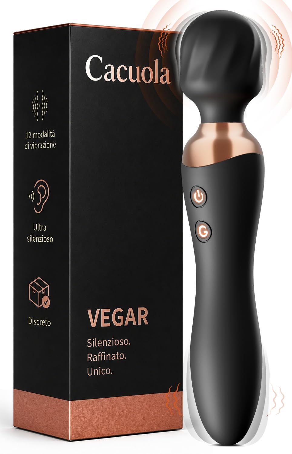 Vibratoreper Donna Doppia Testa Sex Toys, 12 Potente Vibrazione Modalità Magic Wand Silenzioso in Silicone, Vibratoreper Donna Punto G Squirting Con Telecomando, Adatto Sexytoysys Donna Coppia Uomo