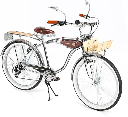Miniatura 7 de UNISTRENGH Cesta delantera de bicicleta de madera ajustable plegable simple bicicleta delantera alforja cesta delantera portabicicletas Holanda