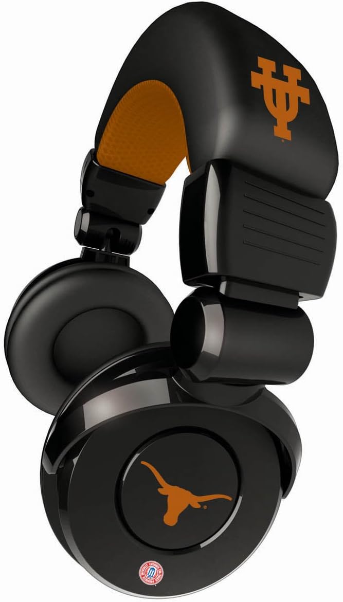 NCAA Texas Longhorns Pro DJ Headphones with Microphone