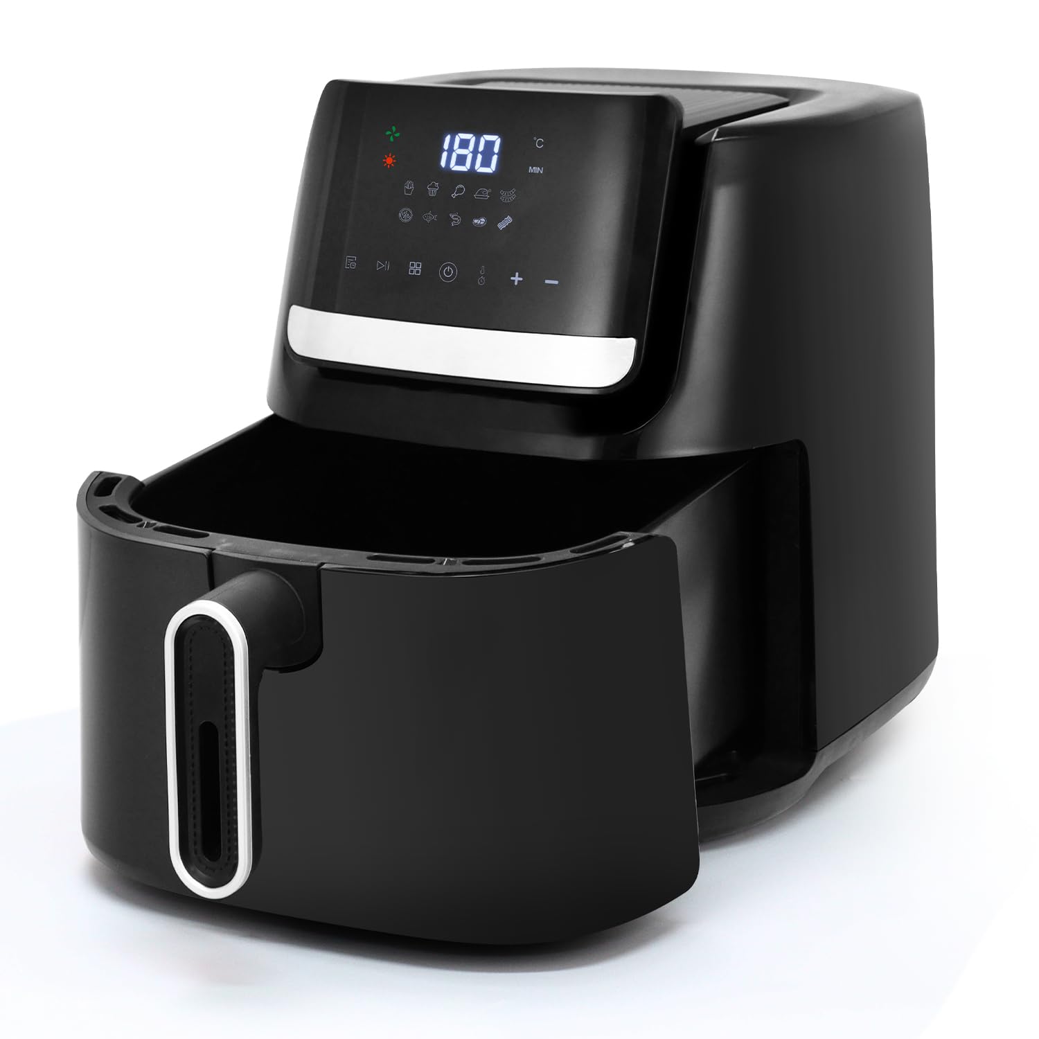 Heißluftfritteuse, 6 Liter Airfryer Mit Glas Touchscreen, 10 In 1 Edelstahl Luftfritteuse Mit