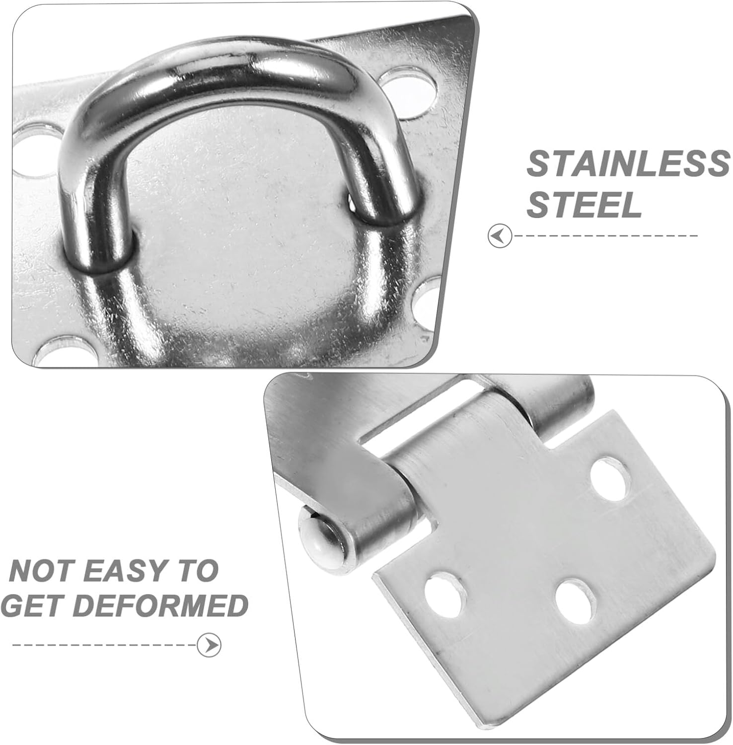 Padlock Latch,Lock for Bedroom Door,Shed Latch Door Lock Hasp Padlock Latch Outdoor Hasp Lock 3 Inch Latch Hardware(6.50X3.90X3.50CM), Silver