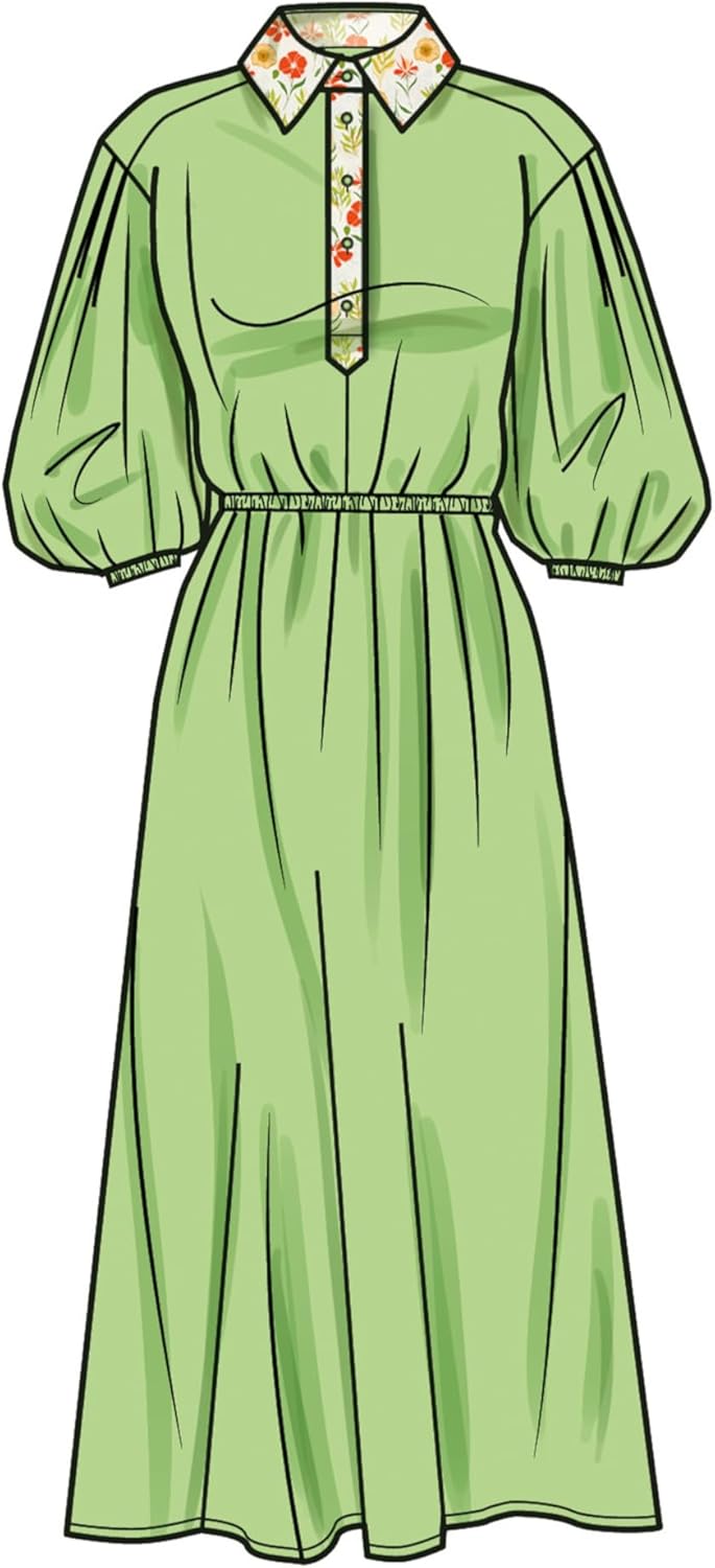Simplicity Misses' Relaxed Fit Shirt Dresses Sewing Pattern Packet, Design Code S9888, Sizes 6-8-10-12-14