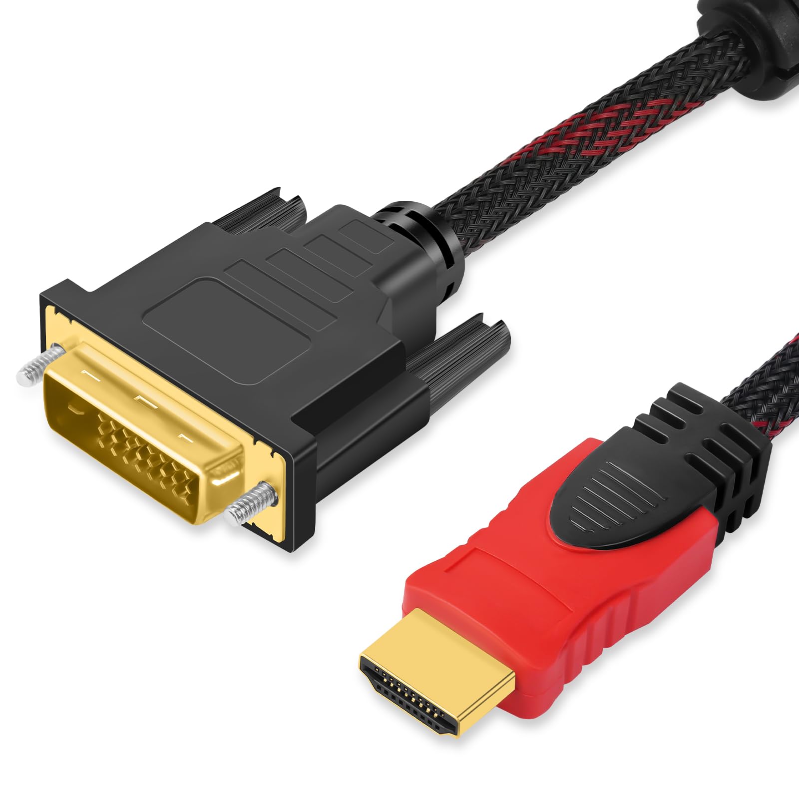 AXFEE Câble HDMI vers DVI Bidirectionnel 4K 1.5M 24+1 Pin Compatible Projecteur TV PC