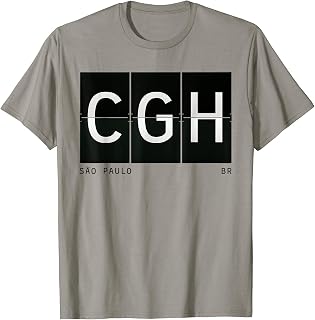 CGH Sao Paulo BR Brazil Retro Travel Airport Code T-Shirt
