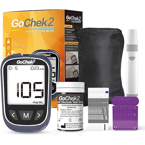 MicroTech Glucometer Kit 10 Strips & Lancets, No Coding, 500 Storage, Wider HCT for Family