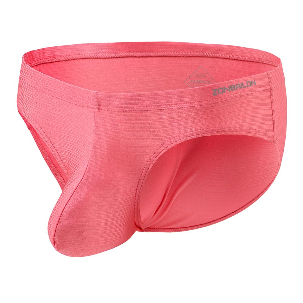 YAHWULAI Herren Slip Unterwäche Ice Silk mit Bulge Beutel Bequem Atmungsaktiv Sexy ohne Etikett