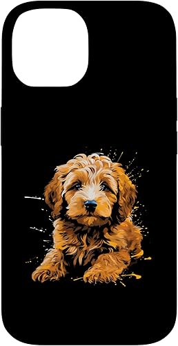 Miniatura 4 de Funda dorada para cachorros iPhone 13 Pro Max Doodle