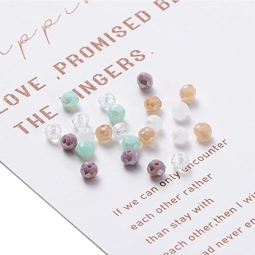 Miniatura 5 de St.Kunkka Cuentas de cristal para la fabricación de joyas, 1000 cuentas pequeñas de cristal de Briolette facetadas de 0.157 pulgadas (0.157 in),