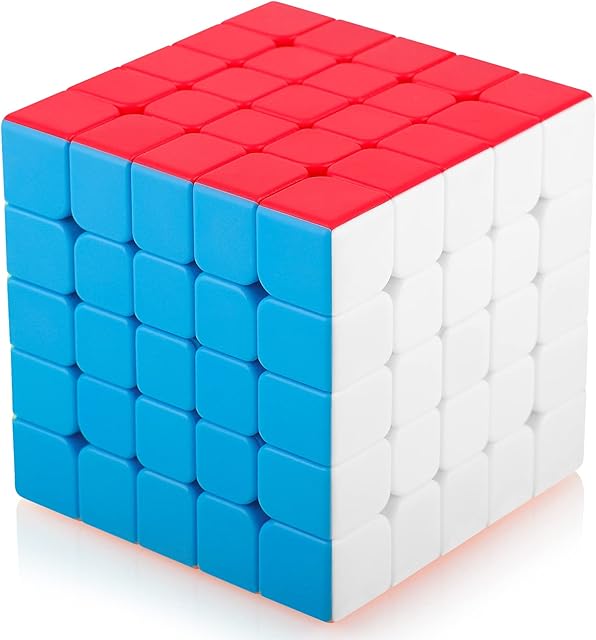 Maomaoyu Speed Cube, 5x5 Magic Cube Stickerless, 5x5x5 Smooth Magic Cube 3D Puzzle 3D Twist Brain Teasers Stocking Fiddle Toy