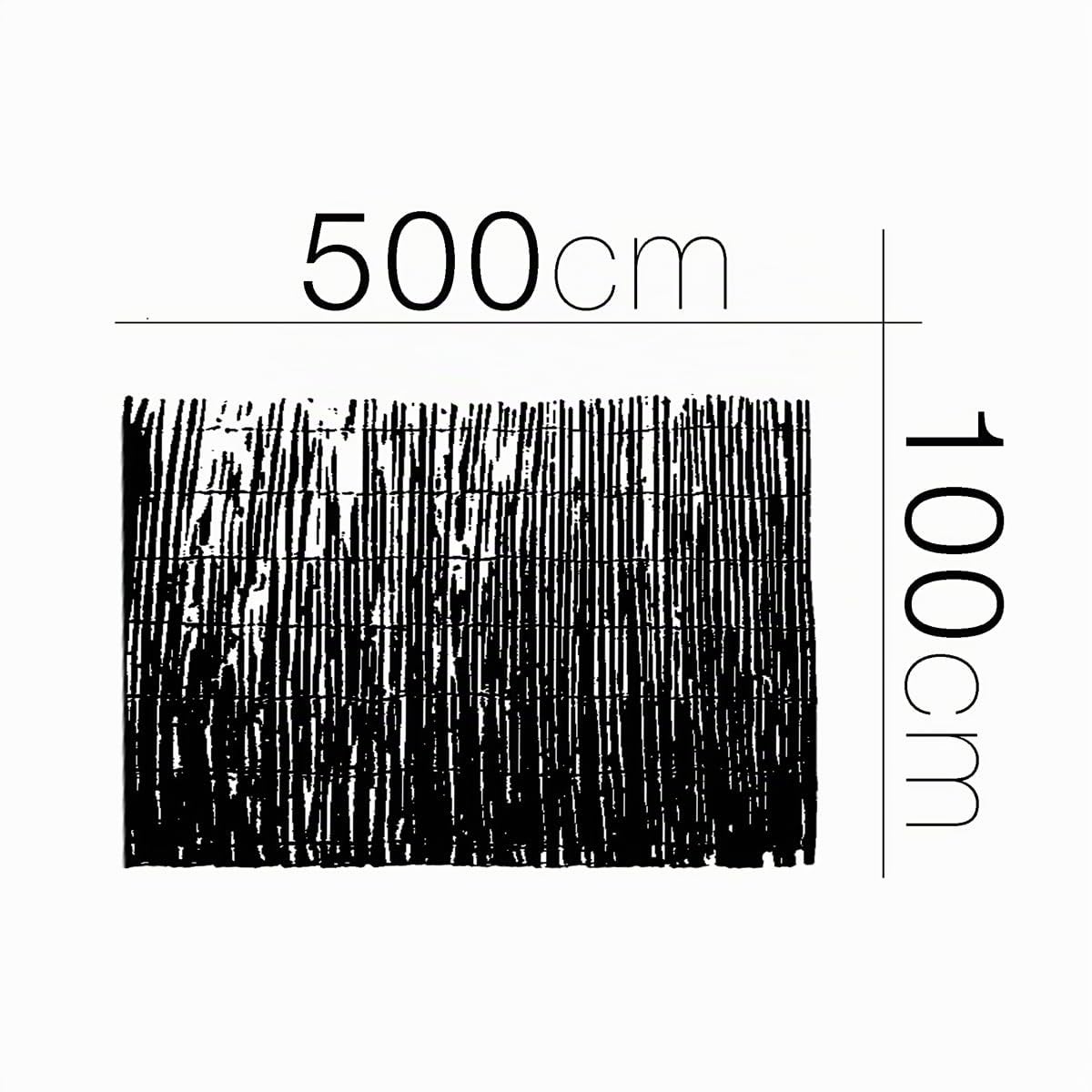 Lot de 2 canisse en bambou, clôture de jardin, couverture de protection contre le vent et le soleil - Longueur 500 x Profondeur 100 cm -JUANIO-