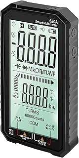 620A Digital Smart Multimeter Transistor Testers 6000 Counts True RMS Auto Electrical Capacitance Meter Temp Resistance (Color : Nero, Size : Type)