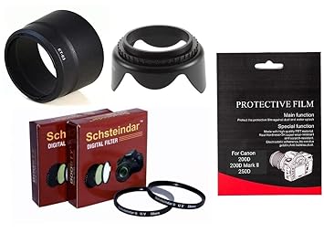 Schsteindar Combo Camera Lens Kit for Canon 200D,200D Mark II,250D Lens kit EF-S 18-55mm STM & EF-S 55-250mm F4-5.6 is STM (ET-63, 58MM Lens Hood + 2pcs 58MM UV Filter and Tempered)