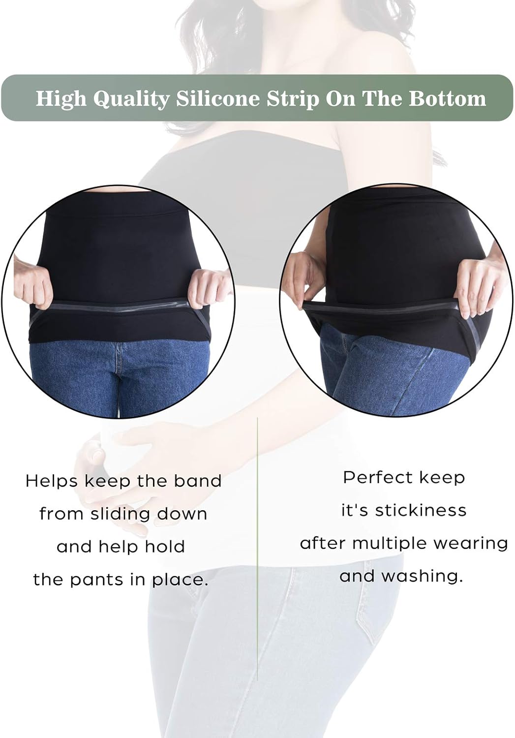 Belly Bands for Pregnant Women Maternity Band for Pants Postpartum Belly Band Pregnancy Band for Jeans - Image 5