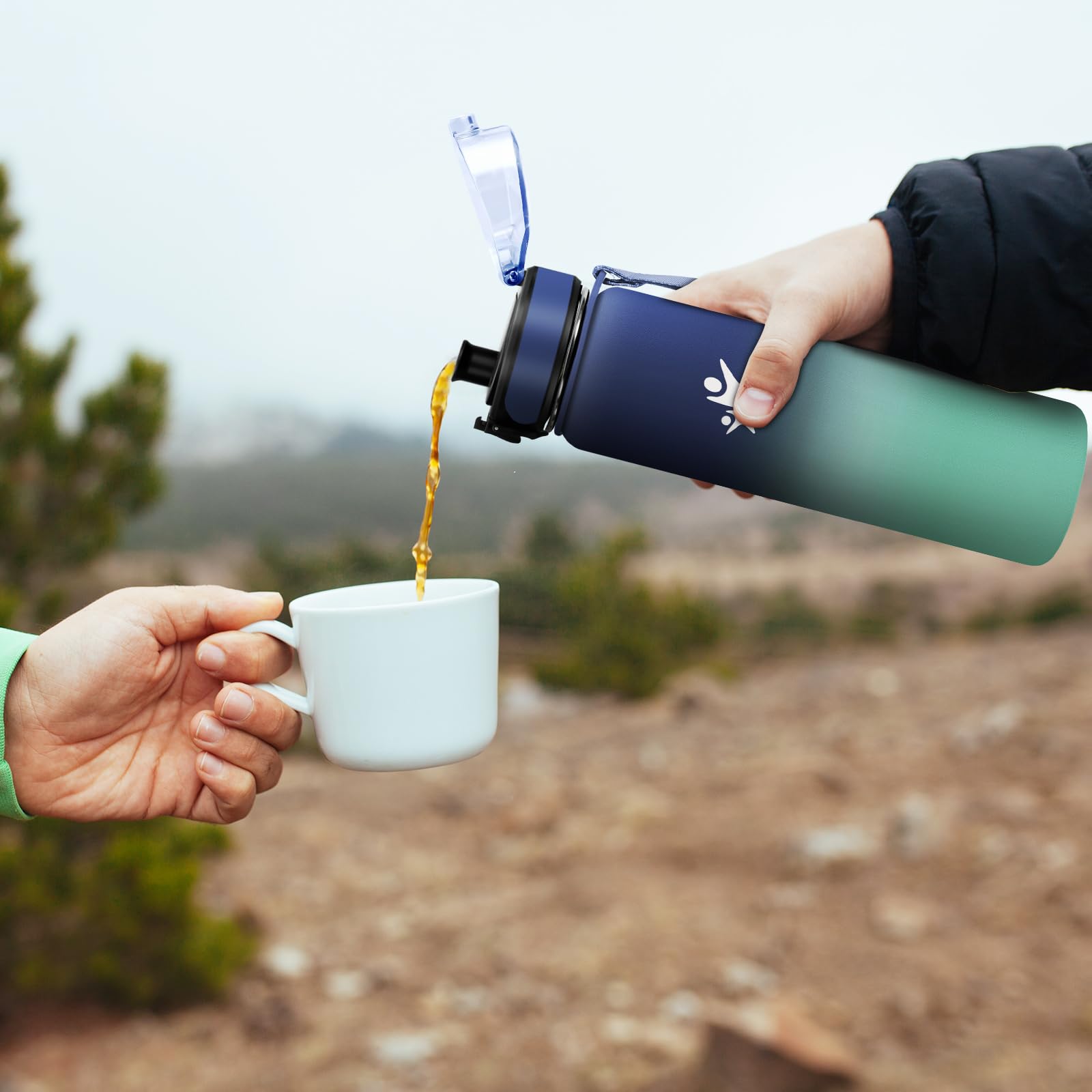KollyKolla Borraccia Termica 1L, Borracce Termiche, Bottiglia Termica Riutilizzabile, Bottiglia Acqua a Prova di Perdite, senza BPA, Borraccia per Viaggi, Scuola, Sport, Ciclismo, Campeggio