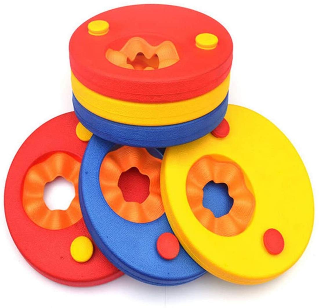 6 Piezas Manguitos de natación para niños, Manguitos Piscina, Hechos de Espuma, Piscina Discos Flotantes, Apto para Ayudar a los niños en el Aprendizaje de la natación