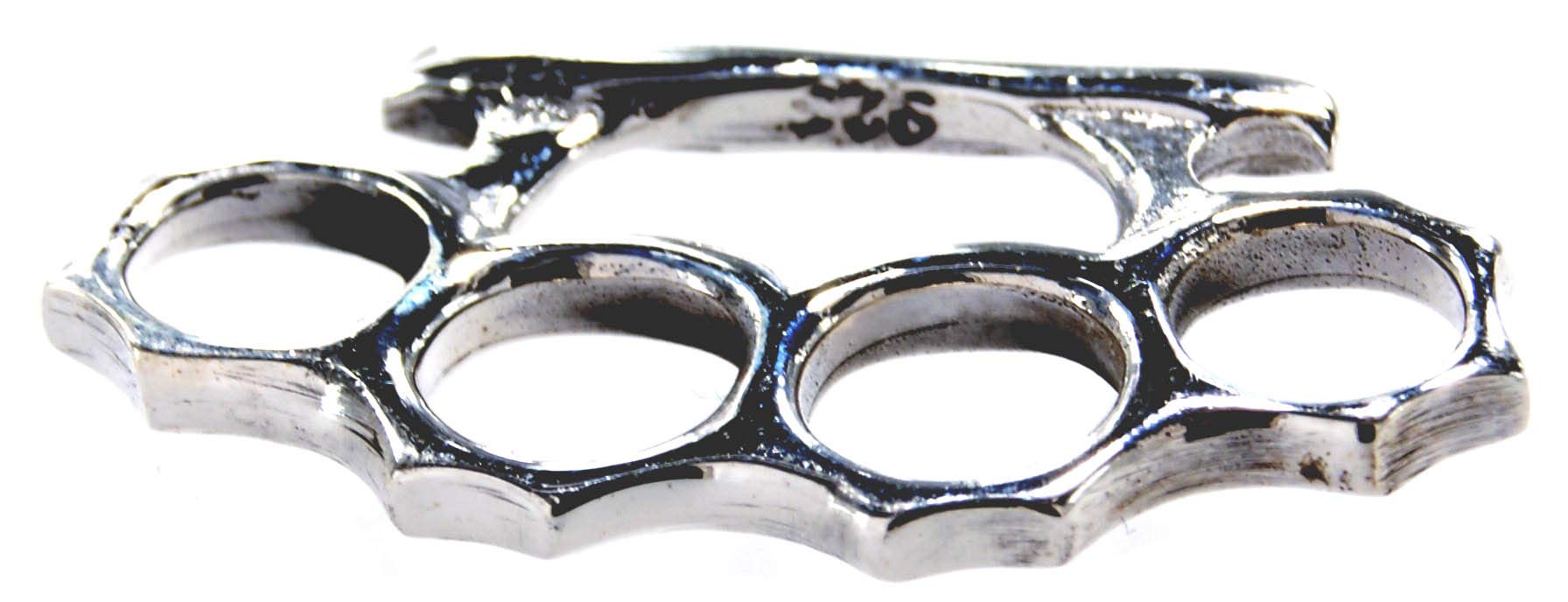 Ciondolo in argento Sterling 925 a forma di tirapugni con collana in cotone
