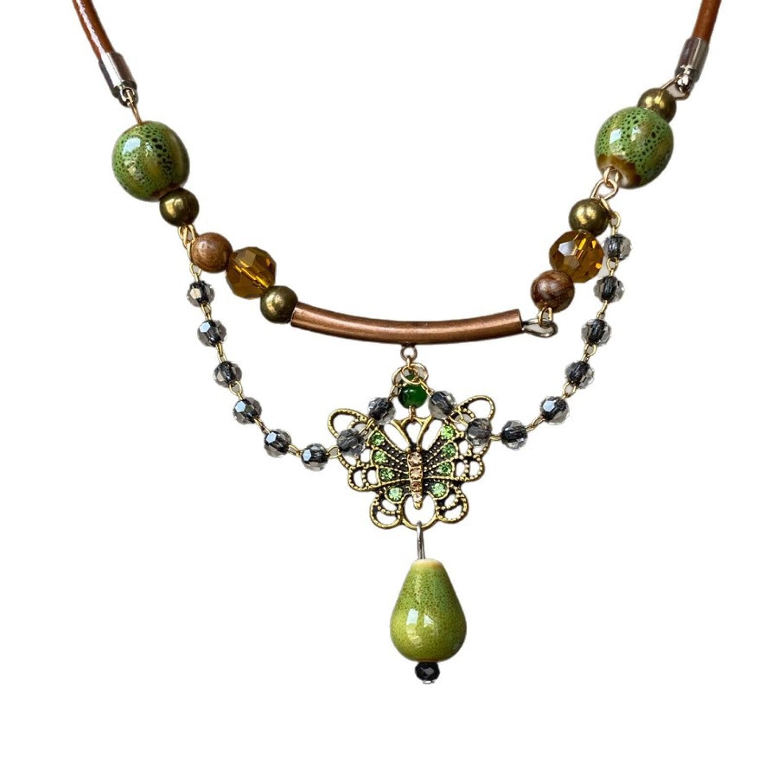 Collier perle de fée Fairycore fait main bijoux y2k mystique