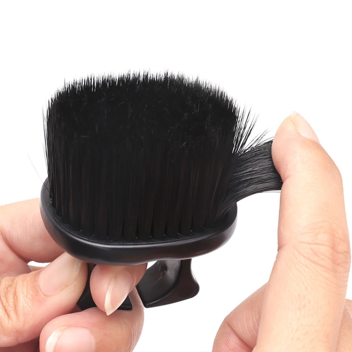 TOBBOMEY 2pcs Men's Beard Brush for Cleaning Barber Brush Ergonomic Knuckle Design Mustache Hair Styling for Grooming