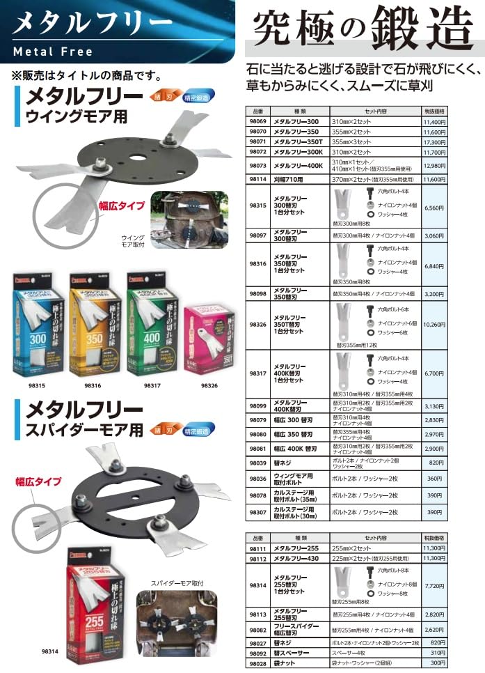 Amazon.co.jp: アイウッド フリーXモア 350替刃 幅広タイプ 98080 4枚