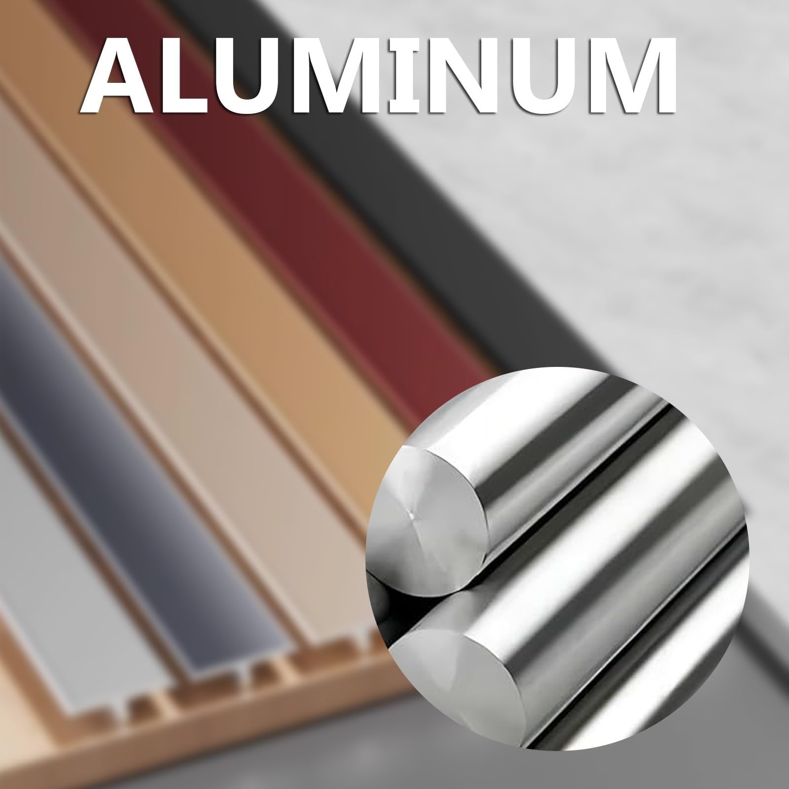 Striscia di Transizione per Pavimento in Alluminio, strisce autoadesive | Strisce di rivestimento per pavimenti in laminato, Adatta per Soglie, Rampe, Mattonelle(Gray,1.2cmx150cm)
