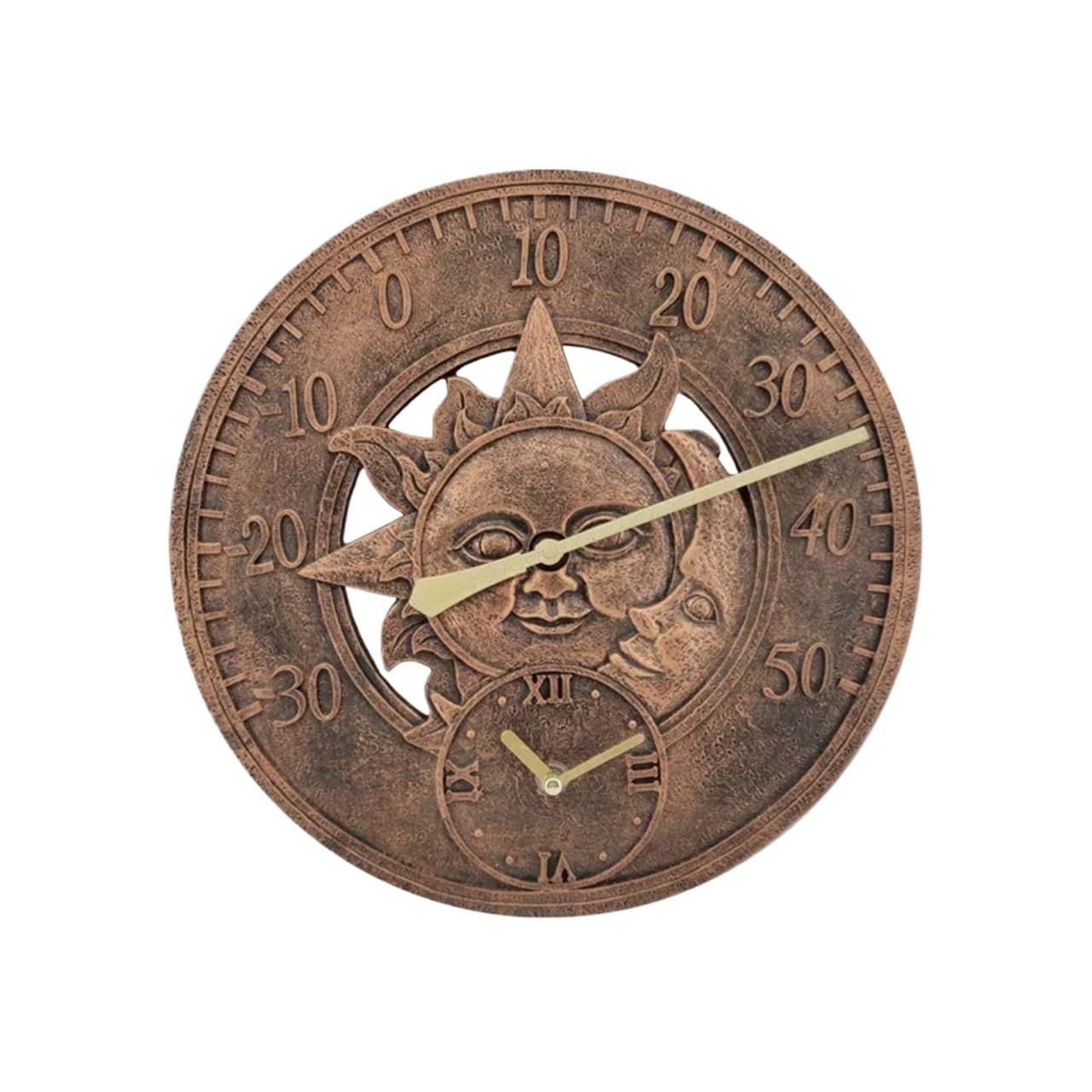 Ubohuz Bronze Garden Clocks Outdoor Retro For Patio, Pool, Garden