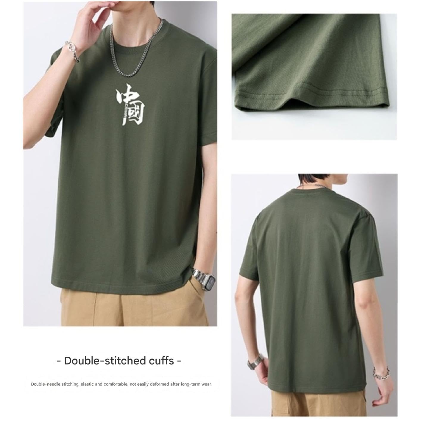 Maglietta Uomo T-Shirt di Cotone A Maniche Corte per Uomini per Estate, Morbida, Sciolta, Confortevole, Traspirante, Assorbente, Pullover, Grandi Dimensioni-Blu-s
