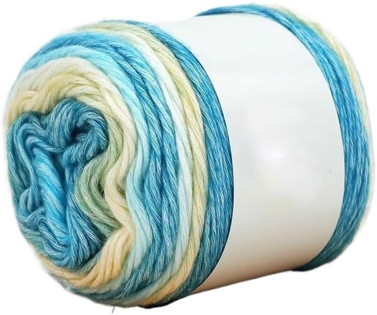 5 Rolls 100g Space Dyed Cotton Blend Yarn for Crocheting Medium Cord 150m(1161)