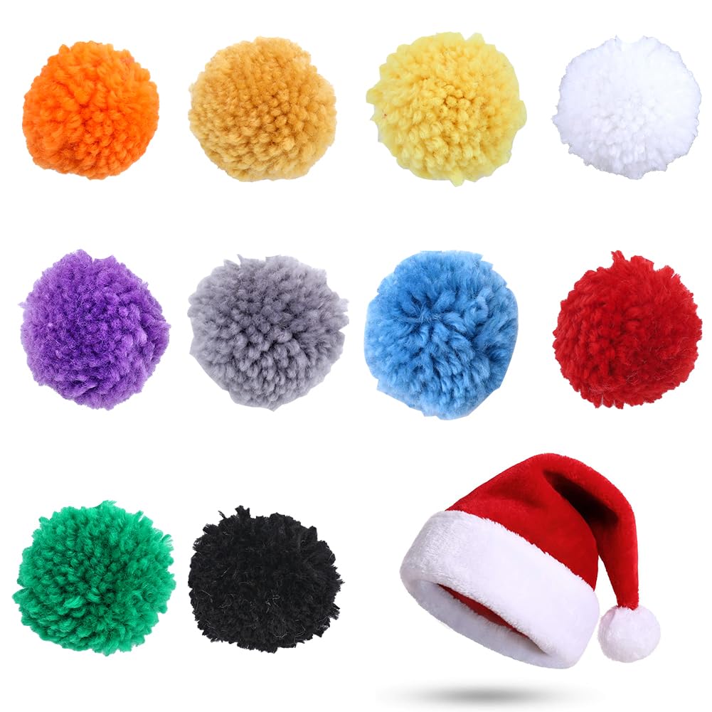 小物 pompom GORGECRAFT 20 PCS 10 Colors Yarn Pom Poms 1.8 Inch Large Multi