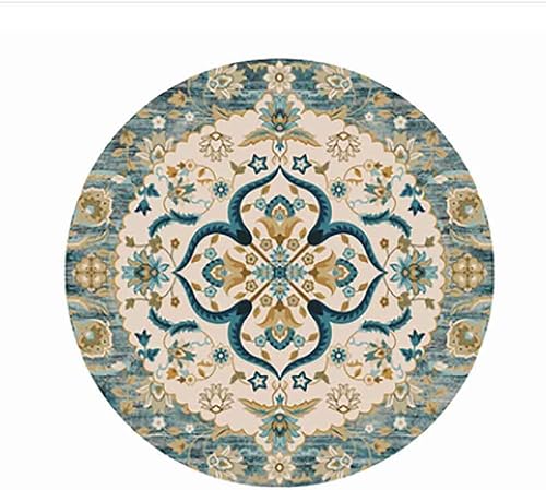 Alfombra redonda suave para dormitorio entrada vestíbulo lavable no desprende pelusa antideslizante para sofá guardería sala de estar comedor