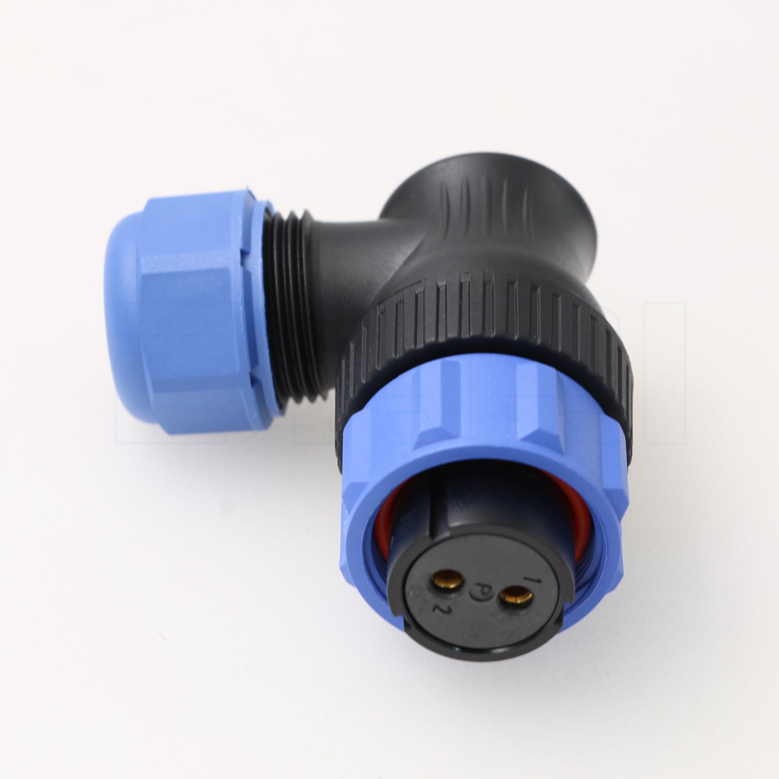 Weipu 2-polige Buchse, rechtwinklig, wasserdicht, Luftfahrt, Rundstecker, 12 V, 30 A, Stecker für BLUETTI AC200MAX AC300 tragbare Kraftstation