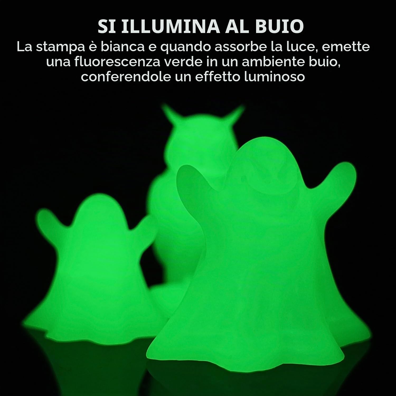 Gratkit Resina fosforescente al buio, fotopolimero polimerizzante UV 405 nm per stampanti 3D LCD/DLP, 1000 g, verde