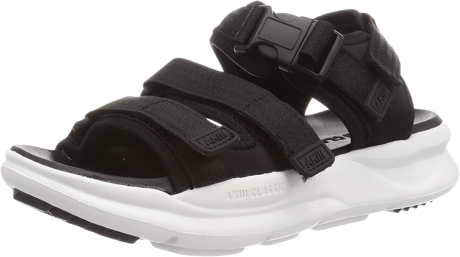 Amazon | [アキクラシック] サンダル AKIII VEGAS レディース BLACK