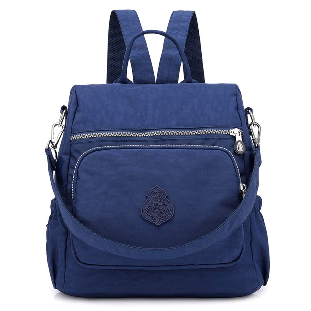 Estwell Women's Dark Blue Backpack Rucksack Handbag Anti-Theft Waterproof Nylon School Bag Travel Casual Daypack Fashion Shoulder Bag,